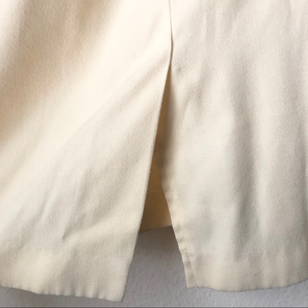 Vintage Button Midi Dress With Belt Cream 6P - Picture 10 of 13